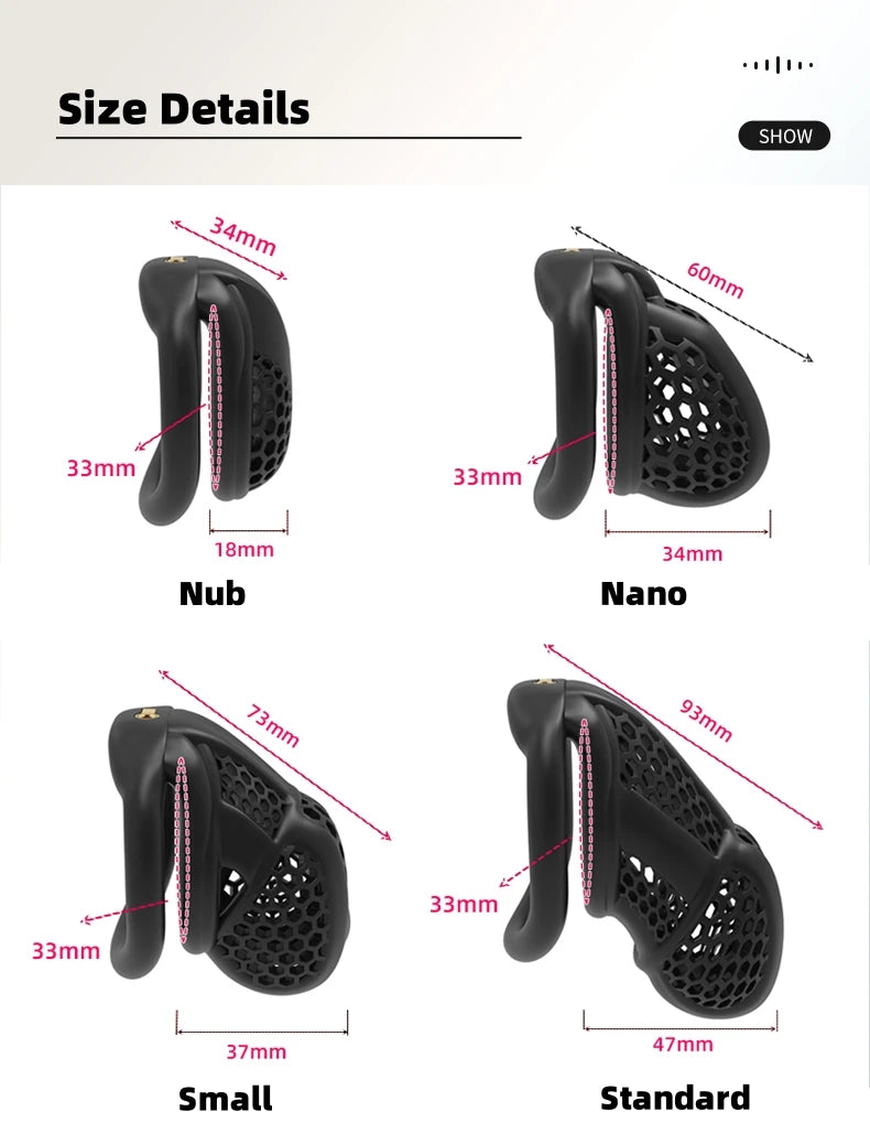 Honeycomb™ Nano Chastity Cage