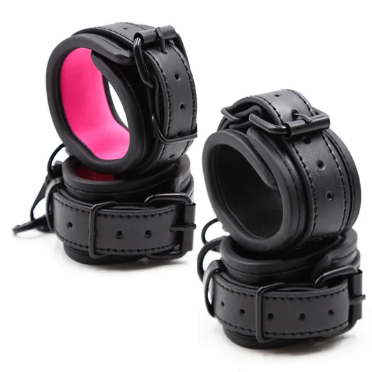 Soft Padded PU Leather Bondage Cuffs